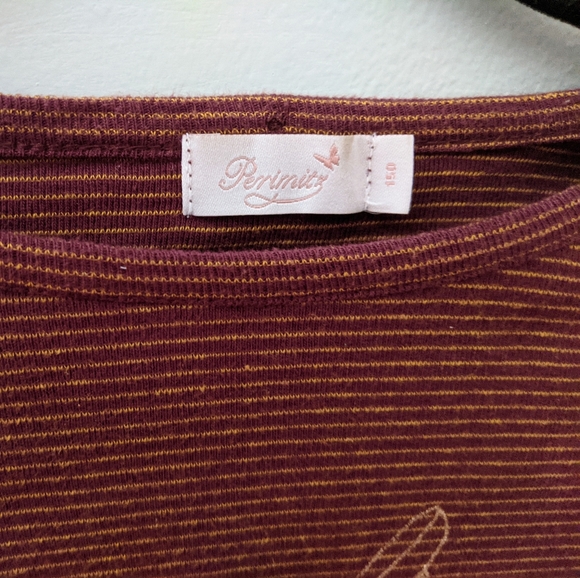 Perimitz Girls Long Sleeves Stripes 3D decoration Top - Picture 5 of 16